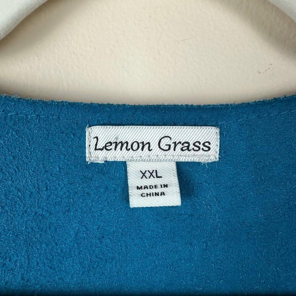 Lemon Grass Patchwork Lagenlook Open Front Jacket… - image 7